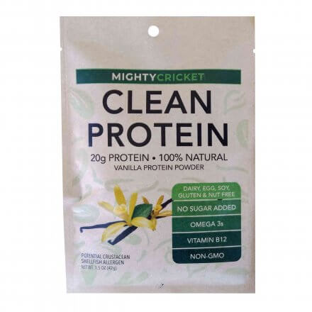 Cricket protein single serving bag vanilla